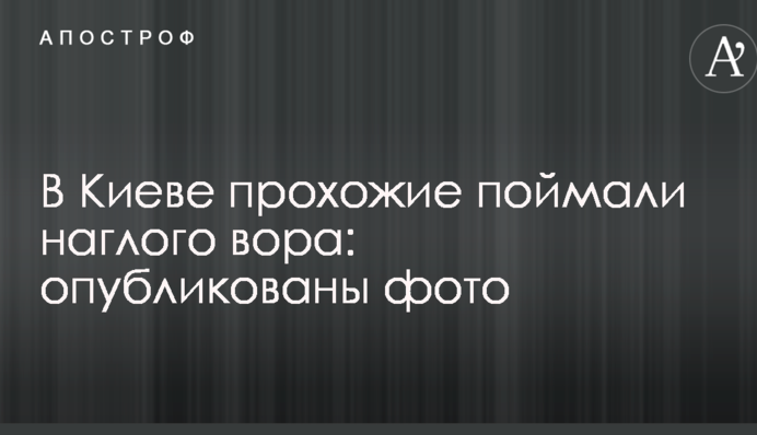 У Києві перехожі зловили зухвалого злодія: опубліковано фото