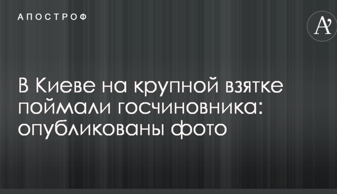 У Києві на великому хабарі спіймали держчиновника: опубліковано фото