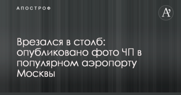 Врізався в стовп: опубліковано фото НП в популярному аеропорту Москви