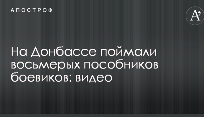 На Донбасі впіймали вісьмох посібників бойовиків: відео