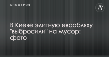 У Києві елітну евробляху "викинули" на сміття: фото