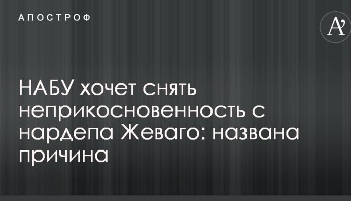 НАБУ хочет снять неприкосновенность с нардепа Жеваго: названа причина