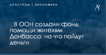 ​В ООН создали фонд помощи жителям Донбасса: на что пойдут деньги