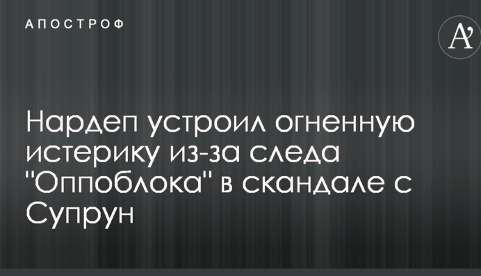 Нардеп влаштував вогняну істерику через слід 
