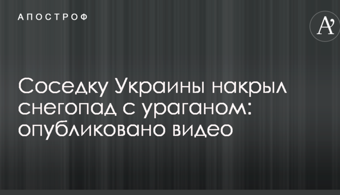 ​Сусідку України накрив снігопад з ураганом: опубліковано відео