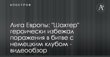 Лига Европы: "Шахтер" героически избежал поражения в битве с немецким клубом - видеообзор