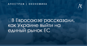 ​В Евросоюзе рассказали, как Украине выйти на единый рынок ЕС