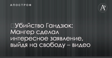 ​Убийство Гандзюк: Мангер сделал интересное заявление, выйдя на свободу – видео