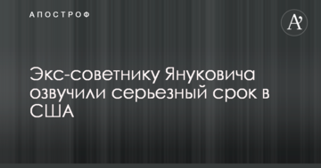 Екс-раднику Януковича озвучили серйозний термін в США