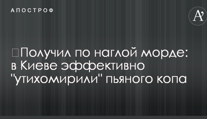 ​Отримав по нахабній морді: в Києві ефективно 