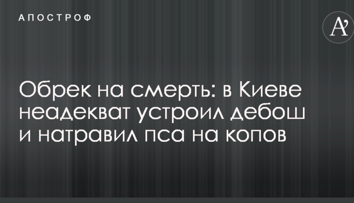 Обрек на смерть: в Киеве неадекват устроил дебош и натравил пса на копов