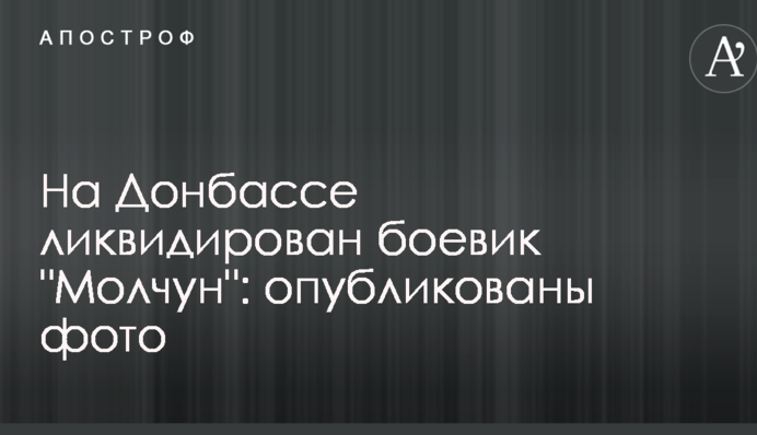 На Донбасі ліквідовано бойовика 