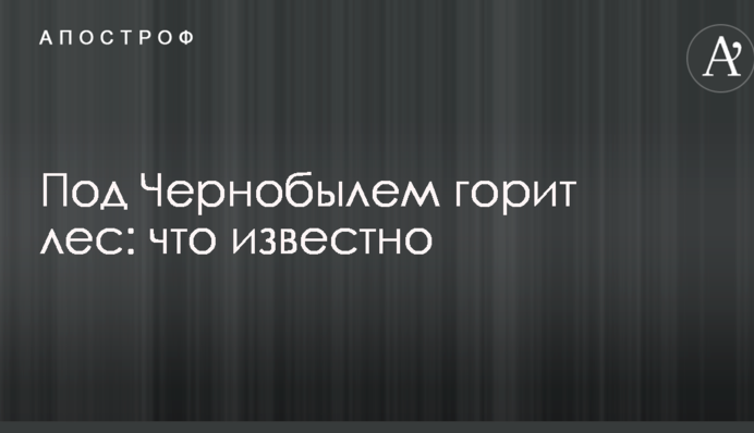 Під Чорнобилем палає ліс: що відомо