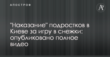 "Покарання" підлітків в Києві за гру в сніжки: опубліковано повне відео