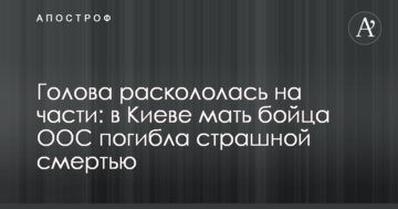 Голова розкололася на частини: в Києві матір бійця ООС загинула страшною смертю