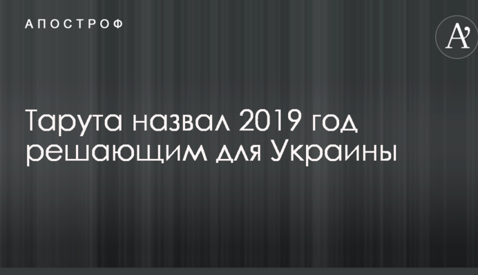 Тарута назвал 2019 год решающим для Украины