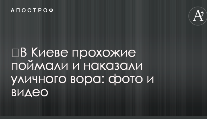​В Киеве прохожие поймали и наказали уличного вора: фото и видео