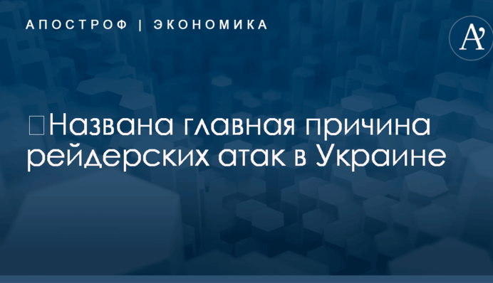 ​Названа главная причина рейдерских атак в Украине