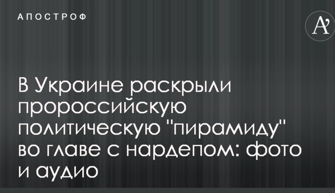 В Украине раскрыли пророссийскую политическую 