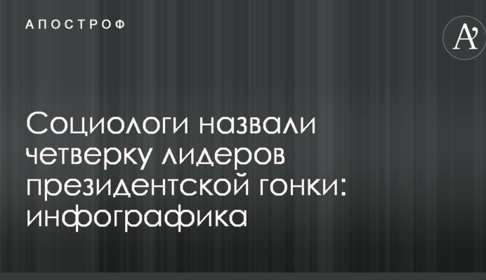 Социологи назвали четверку лидеров президентской гонки: инфографика