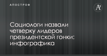 Социологи назвали четверку лидеров президентской гонки: инфографика