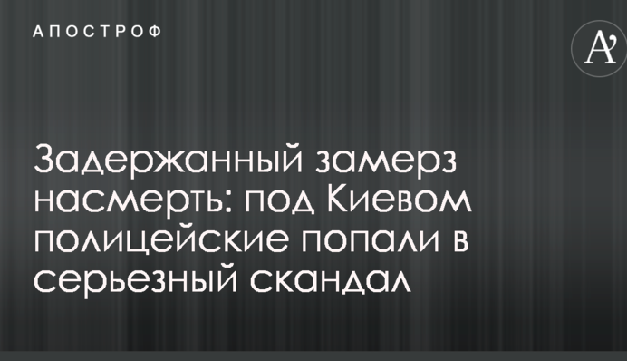 Задержанный замерз насмерть: под Киевом полицейские попали в серьезный скандал