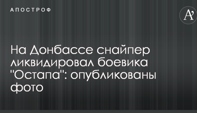​На Донбасі снайпер ліквідував бойовика 