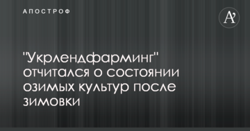 "Укрлендфарминг" отчитался о состоянии озимых культур после зимовки