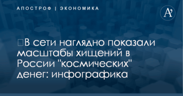 ​В сети наглядно показали масштабы хищений в России "космических" денег: инфографика