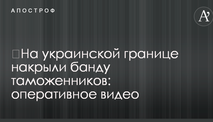 На українському кордоні накрили банду митників: оперативне відео