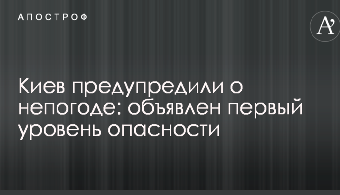 Київ попередили про негоду: оголошений перший рівень небезпеки