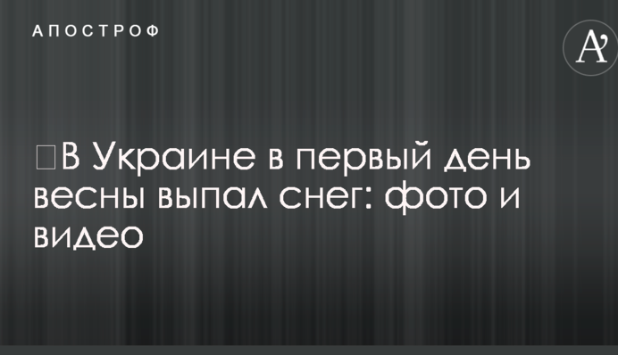 В Україні в перший день весни випав сніг: фото і відео
