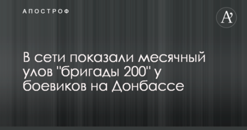 У мережі показали місячний улов "бригади 200" у бойовиків на Донбасі