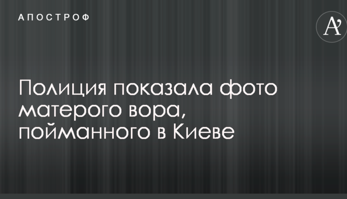 Полиция показала фото матерого вора, пойманного в Киеве
