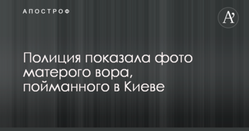 Поліція показала фото запеклого злодія, спійманого в Києві