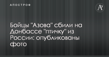 Бійці "Азова" збили на Донбасі "пташку" з Росії: опубліковано фото
