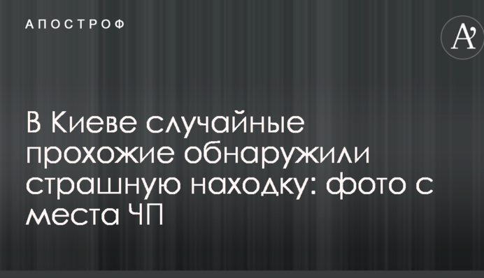 У Києві випадкові перехожі виявили страшну знахідку: фото з місця НП