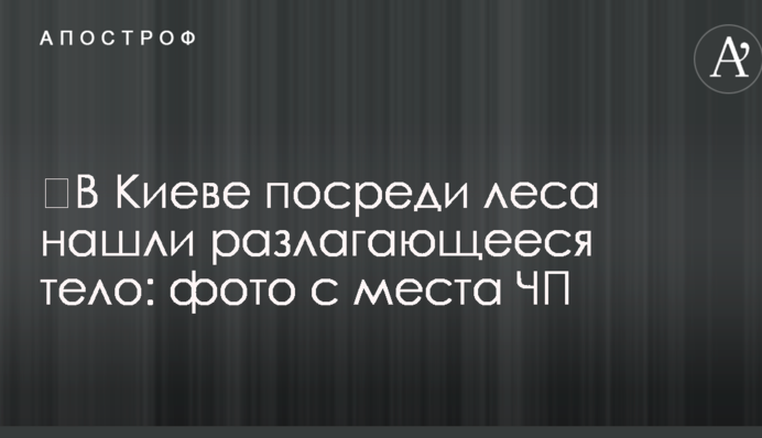 ​У Києві посеред лісу знайшли гниюче тіло: фото з місця НП