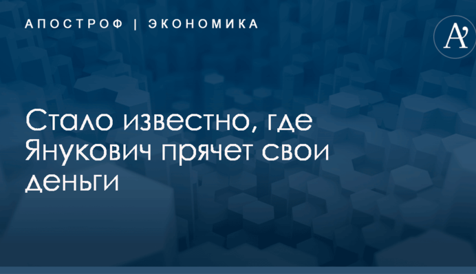 Стало известно, где Янукович прячет свои деньги