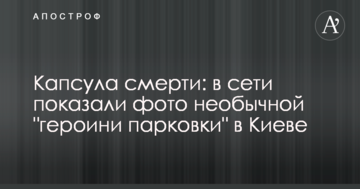 Капсула смерті: в мережі показали фото незвичайної "героїні парковки" в Києві