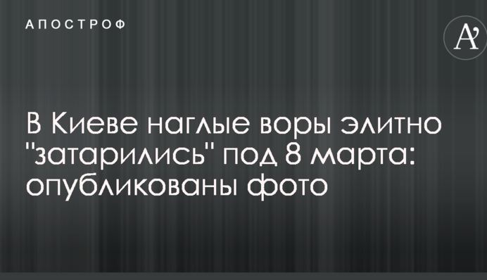 У Києві нахабні злодії елітно 
