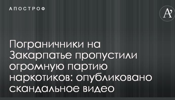Пограничники на Закарпатье пропустили огромную партию наркотиков: опубликовано скандальное видео