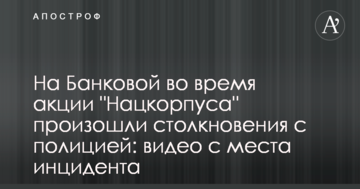 На Банковій під час акції "Нацкорпуса" відбулися зіткнення з поліцією: відео з місця інциденту