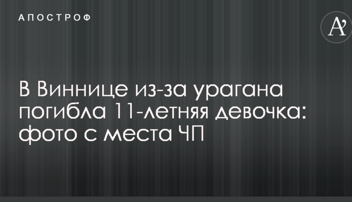 У Вінниці через ураган загинула 11-річна дівчинка: фото з місця НП