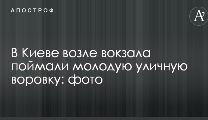 В Киеве возле вокзала поймали молодую уличную воровку: фото