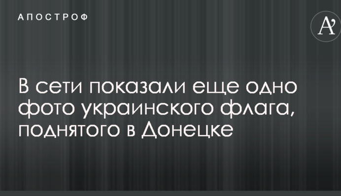 В сети показали еще одно фото украинского флага, поднятого в Донецке