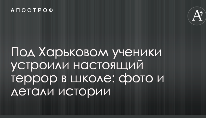 Под Харьковом ученики устроили настоящий террор в школе: фото и детали истории