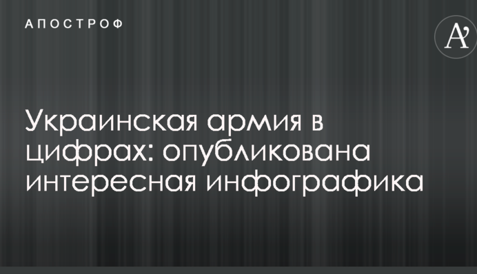 Украинская армия в цифрах: опубликована интересная инфографика