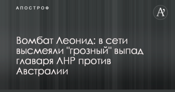 Вомбат Леонід: у мережі висміяли "грозний" випад ватажка ЛНР проти Австралії