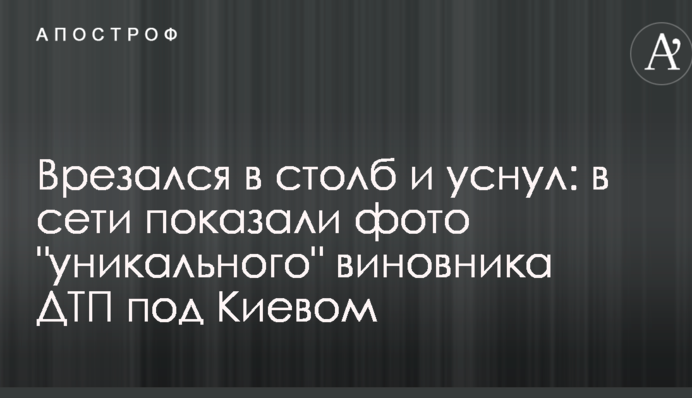 Врізався в стовп і заснув: в мережі показали фото 
